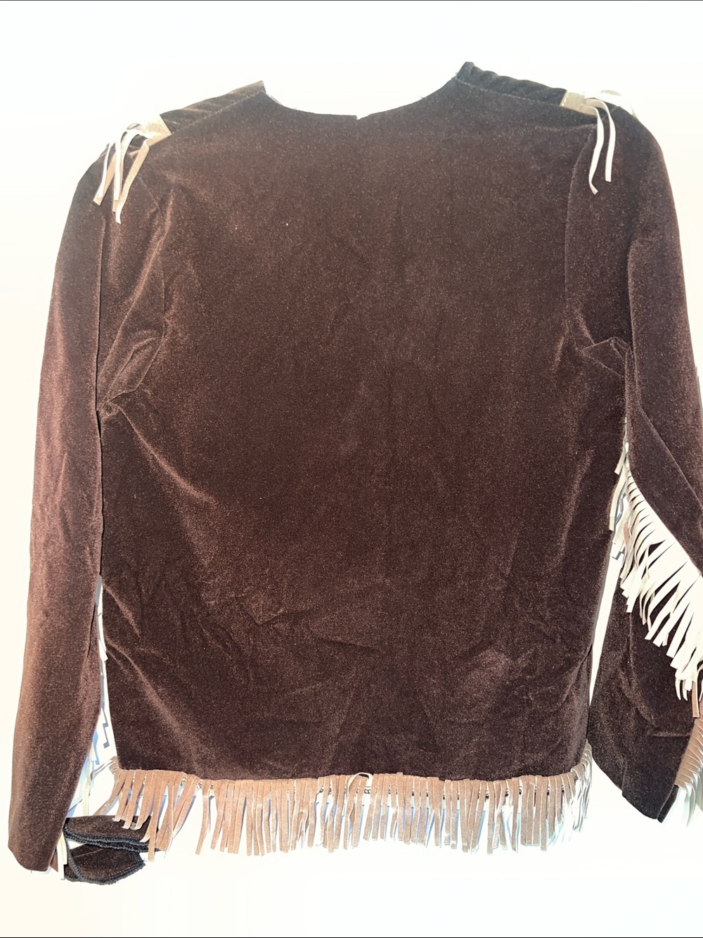 Kids Brown Fringe Western Style Shirt Unbranded - Picture 4 of 8